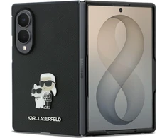 Dėklas Karl Lagerfeld Saffiano Karl&Choupette Pin for Samsung Galaxy Z Fold8 juodos spalvos