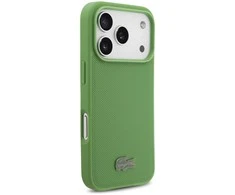 Lacoste Iconic Petit Pique MagSafe dėklas + Wallet skirtas Apple iPhone 17 Pro žalios spalvos