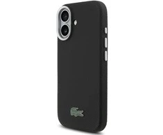 Dėklas Lacoste Iconic Petit Pique Metal Logo MagSafe Case for iPhone 17 juodos spalvos