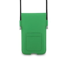 Dėklas Lacoste PVC Iconic Petit Pique Metal Logo Phone Pouch XL Žalias