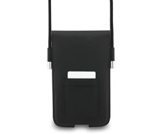 Dėklas Lacoste PVC Iconic Petit Pique Metal Logo Phone Pouch XL juodos spalvos