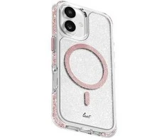Dėklas Laut Aero Sparkle dėkals skirtas Apple iPhone 17, Crystal Rožinė