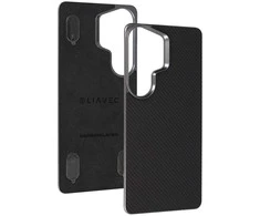 Dėklas Liavec Carbon Layer Magsafe Aramid Fiber Cover skirtas Samsung Galaxy S26 Ultra juodas