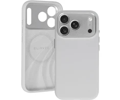 Liavec Silk Shield dėklas su metaliniu kameros rėmeliu, skirtas iPhone 18 Pro/17 Pro, pilkas