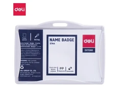 Dėklas magnetinei kortelei, DELI 85x53mm, pilkos spalvos kaklajuostė