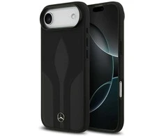 Dėklas Mercedes Leather The Move MagSafe for Apple iPhone Air juodos spalvos