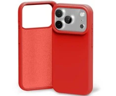 Dėklas Mercury Silicone skirtas Apple iPhone 17 Pro raudonos spalvos