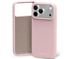 Mercury Silicone dėklas skirtas Apple iPhone 17 Pro Max rožinės spalvos Sand
