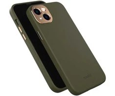 Dėklas Moshi Napa MagSafe - Leather case for Apple iPhone 14 Max Juniper Žalias