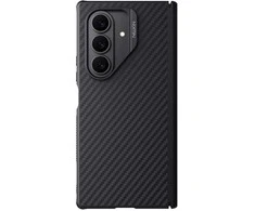 Dėklas Nillkin Synthetic Fiber Pro Magnetic skirtas Samsung Galaxy Z Fold 7 suderinamas su MagSafe – juodos spalvos
