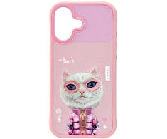 „Nimmy Cool&amp;Cute 2.0“ katino dėklas, skirtas „iPhone 17“ - Rožinė