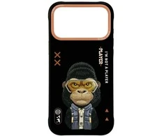 „Nimmy Cool&amp;Cute 2.0 Gorilla“ dėklas, skirtas „iPhone 17 Pro Max“ - Juodas