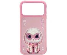 „Nimmy Cool&amp;Cute 2.0“ triušio formos dėklas, skirtas „iPhone 17 Pro“ - Rožinė