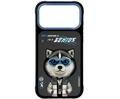 „Nimmy Cool&amp;Cute 2.0“ vilko formos dėklas, skirtas „iPhone 17 Pro“ - Juodas
