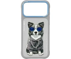 „Nimmy Glasses Cool Nag“ dėklas, skirtas „iPhone 17 Pro Max“ – pilkas