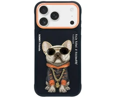 Dėklas NIMMY case GLASSES COOL DOG for IPHONE 17 Pro juodas
