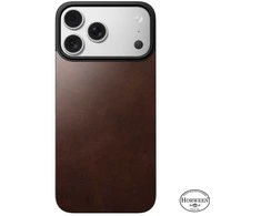 Dėklas Nomad Magnetic odinis galinis dangtelis, rustic rudos spalvos (Horween), Magsafe – iPhone 17 Pro Max