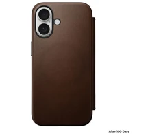Nomad modernus odinis dėklas, rudas – iPhone 16
