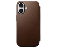 Nomad modernus odinis dėklas, rudas – iPhone 16
