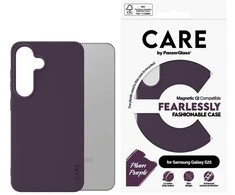 Dėklas Panzer Glass CARE by PanzerGlass Fashion QI Samsung Galaxy S25 violetinės spalvos
