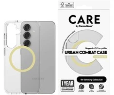 Dėklas PanzerGlass Flagship Urban Combat Chardonnay QI Samsung Galaxy S25 skaidrus Panzer Glass CARE