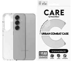 Panzer Glass CARE by PanzerGlass Flagship Case Urban Combat w. Skaidrus rėmelis Samsung Galaxy S25, skaidrus