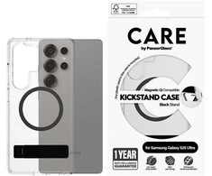 Dėklas Panzer Glass CARE by PanzerGlass Feature Juodas Kickstand &amp; QI Samsung Galaxy S25 Ultra skaidrus