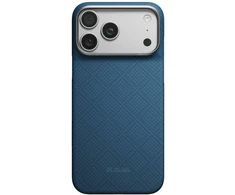 Dėklas PITAKA Edge Argyle MagSafe dėklas, skirtas iPhone 18 Pro Max / 17 Pro Max, vidurnakčio mėlyna