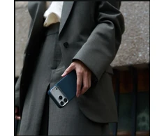 Dėklas PITAKA Edge Argyle MagSafe dėklas, skirtas iPhone 18 Pro / 17 Pro, vidurnakčio mėlyna