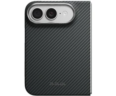 Dėklas PITAKA Edge Case MagSafe, skirtas iPhone, Duo, juoda-pilka
