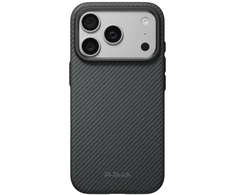 PITAKA Summa dėklas, skirtas iPhone 18 Pro / 17 Pro, juoda-pilka