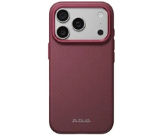Dėklas PITAKA Summa Case, skirtas iPhone 18 Pro / 17 Pro, bordo spalvos