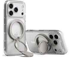 Dėklas Ringke Dual Magnetic Holder Ring Satin Sidabrinis
