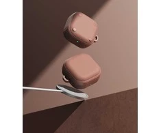 Dėklas „Ringke Onyx“ magnetinės „MagSafe“ ausinės „Samsung Galaxy Buds 4 / 4 Pro Constant Coral“