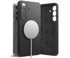 Dėklas Ringke Silicone Magnetic MagSafe Samsung Galaxy S26+ Plus juodos spalvos