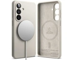 Dėklas „Ringke“ silikoninis magnetinis „MagSafe“ „Samsung Galaxy S26“ akmuo