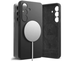 Dėklas Ringke Silicone Magnetic MagSafe Samsung Galaxy S26 juodos spalvos