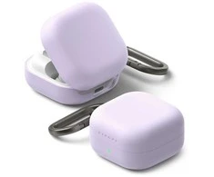 Dėklas Ringke Silicone Samsung Galaxy Buds 4 / 4 Pro šviesiai violetinės spalvos