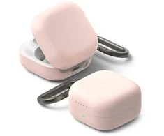 Dėklas Ringke Silicone Samsung Galaxy Buds 4 / 4 Pro rožinio smėlio spalvos