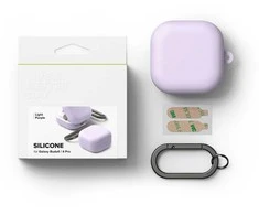 Dėklas Ringke Silicone Samsung Galaxy Buds 4 / 4 Pro šviesiai violetinės spalvos