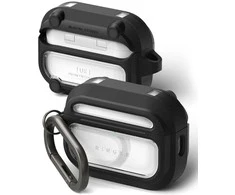 Dėklas Ringke UX Magnetic MagSafe Apple AirPods Pro 3 Juodas/Clear
