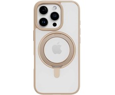 Dėklas Rock Rotating Stand Soft Touch Series Magnetic Apple iPhone 16 Pro Max aukso spalvos