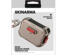 Dėklas Skinarma Mecha skirtas AirPods Pro 2 champagne