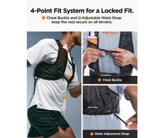 Spigen A721 Dynamic Shield Running Vest Active (M-L) + Soft Flask juodos spalvos