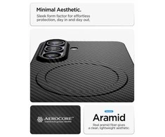 Dėklas Spigen AirSkin Aramid MAG MagSafe Samsung Galaxy S26 juodos spalvos
