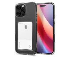 Dėklas Spigen „Crystal Slot“, krištolo skaidrumo – „iPhone 16 Pro“