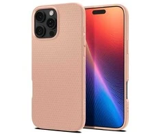 Dėklas Spigen skysto oro, rožinio titano spalvos – „iPhone 16 Pro“