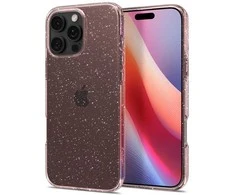 Dėklas Spigen Liquid Crystal Glitter, Rose Quartz - iPhone 16 Pro