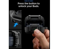 Dėklas Spigen Lock Fit Samsung Galaxy Buds 4 / 4 Pro Matte juodos spalvos