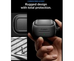 Dėklas Spigen RUGGED Armor Samsung Galaxy Buds 4 / 4 Pro Matte juodos spalvos